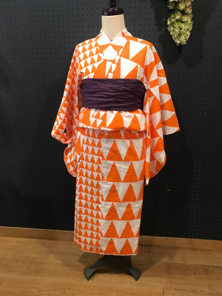 お値下げ＊　北欧柄　キッズ浴衣 120〜150サイズ対応　綿100％