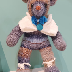 熊愛*熊壯*手工編織泰迪熊熊寶寶knitted teddy bearテディベア玩偶娃娃收藏訂製 第1張的照片