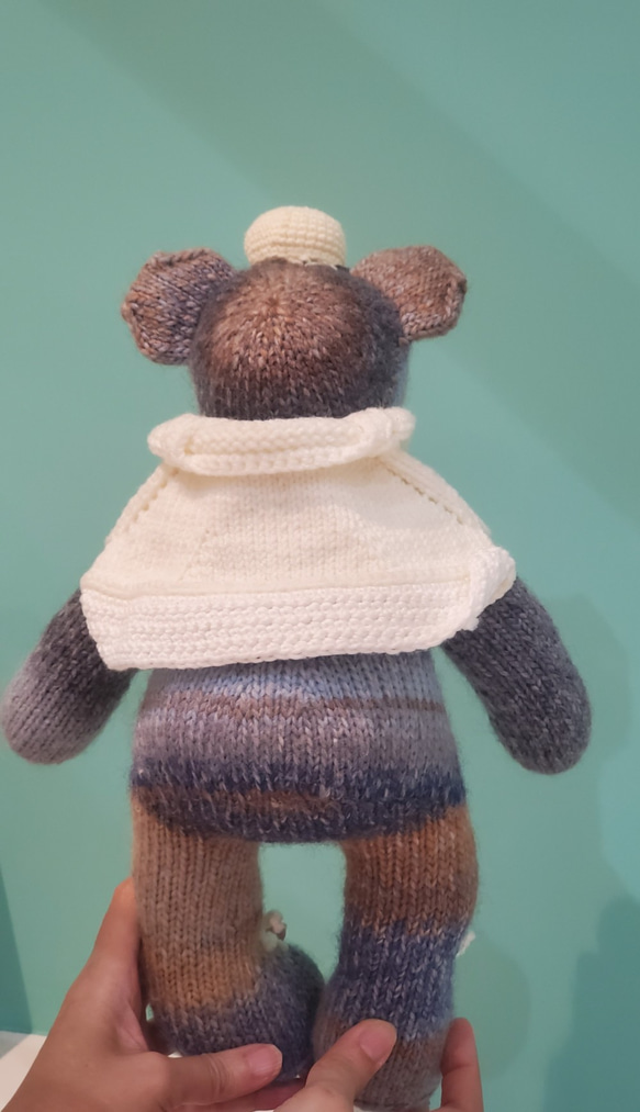 熊愛*熊壯*手工編織泰迪熊熊寶寶knitted teddy bearテディベア玩偶娃娃收藏訂製 第4張的照片