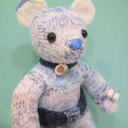 熊愛*熊美媚*手工編織泰迪熊熊寶寶knitted teddy bearテディベア玩偶娃娃收藏訂製 第4張的照片