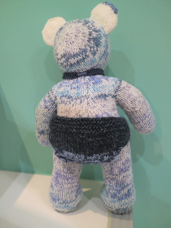 熊愛*熊美媚*手工編織泰迪熊熊寶寶knitted teddy bearテディベア玩偶娃娃收藏訂製 第5張的照片