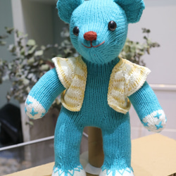 熊愛Alex熊小乖手工棒針編織泰迪熊knitted teddy bearテディベア 第2張的照片