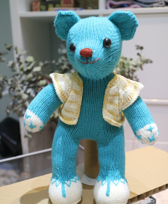 熊愛Alex熊小乖手工棒針編織泰迪熊knitted teddy bearテディベア 第2張的照片