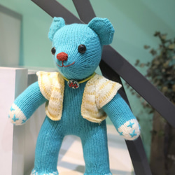 熊愛Alex熊小乖手工棒針編織泰迪熊knitted teddy bearテディベア 第6張的照片