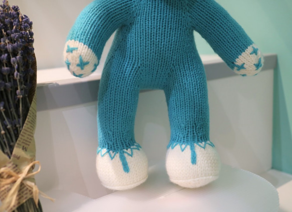 熊愛Alex熊小乖手工棒針編織泰迪熊knitted teddy bearテディベア 第8張的照片