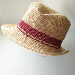 男性用帽子手作りかぎ針編み麦わら帽子太陽帽子ラフィア麦わら帽子ベージュメンズ帽子ファッション紳士帽子帽子カップル帽子交換ギフト誕 2枚目の画像
