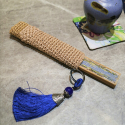 折りたたみファンの保護カバーは純粋な手編みのフック編みです 2枚目の画像