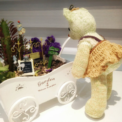 熊愛*Wendy*熊妞*手工編織泰迪熊knitted teddy bearテディベア玩偶娃娃收藏訂製 第6張的照片