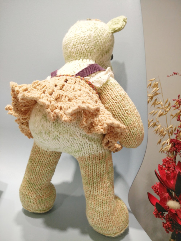 熊愛*Wendy*熊妞*手工編織泰迪熊knitted teddy bearテディベア玩偶娃娃收藏訂製 第7張的照片