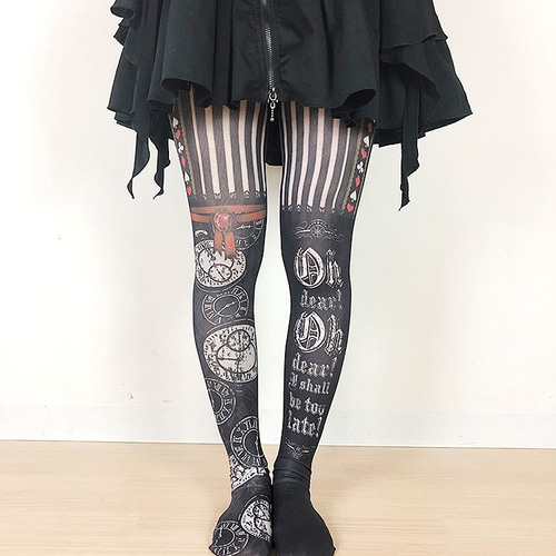 AliceHolicシリーズ＊時計兎のタイツ タイツ・レギンス
