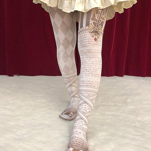 AliceHolicシリーズ＊白の女王のタイツ タイツ・レギンス Estrellas