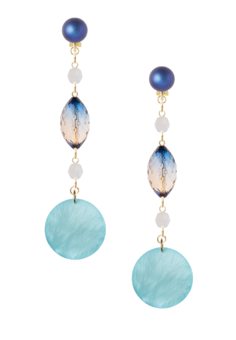 BLUEパールイヤリング