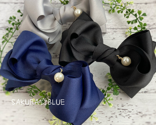 黒リボン　ヘアアクセ 1_eac30ad936546a669157bd12abb0