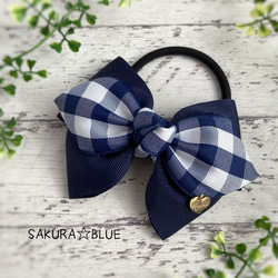 リボン ヘアゴム ヘアアクセサリー ツイン 和柄 ちょうちょ 蝶々