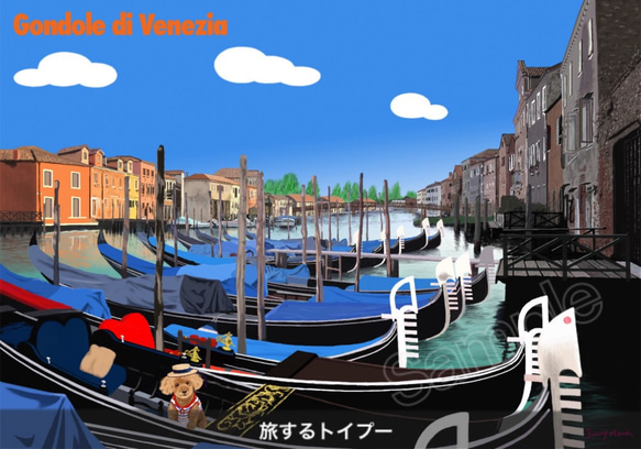 ベネチアのゴンドラ (ヨーロッパの街角シリーズ15) 1枚目の画像