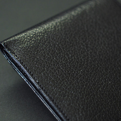 【経年変化を楽しむ：ブラック】ベビーバッファロー本革製 二つ折り財布　MK-3009-BS-2 4枚目の画像