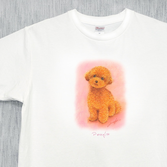 T-05. トイプードル：プリントTシャツ 1枚目の画像