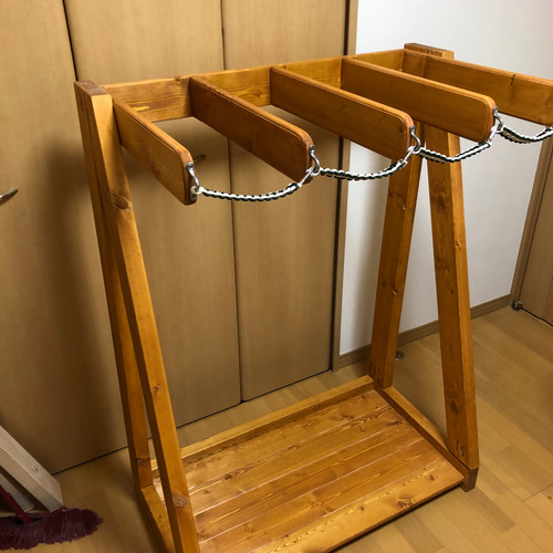 売切　特別特価 サーフボードラック マホガニー色 完成品 本格アイアンのサーフボードラック - SEA FLOWER | minne byGMO