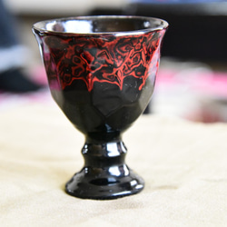 薩摩陶胎漆器　ワインカップ 1枚目の画像