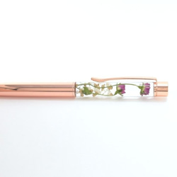 世界最小のバラ★ピンクゴールド・ハーバリウムボールペン※受注制作 5枚目の画像