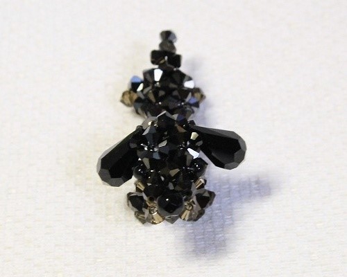 櫻♪スワロフスキー(クリスタライズ)・犬(イヌ)・ブラック