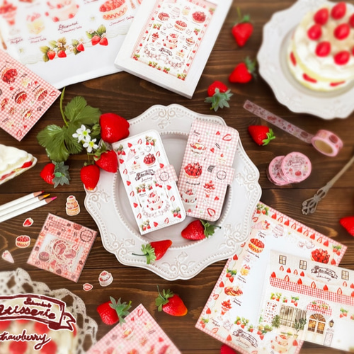 いちごスイーツがいっぱい！いちごスイーツレターセット レター