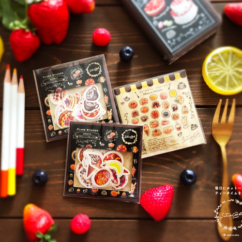 スイーツがいっぱい！ フレークシール シール・ステッカー sakuraba