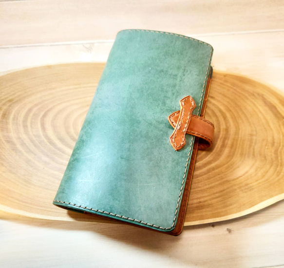 【ロロマレザー】バイカラーシステム手帳　バイブルサイズ 