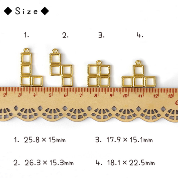 テトリス　レジン　アクセサリー　パーツ　アソート　封入　材料　ハンドメイド　 4枚目の画像