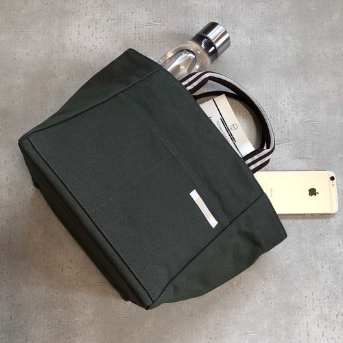 倉敷8号帆布のトートバッグ Mサイズ オリーブグリーン トート