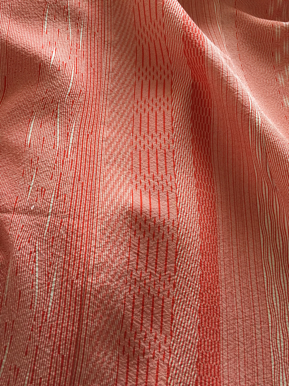 着物リメイク 江戸小紋変わり縞のカシュクールワンピース 4枚目の画像