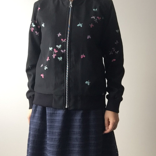 着物リメイクブルゾン 蝶 ジャケット アトリエ・ヘリンボーン 通販