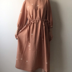 着物リメイクワンピース オレンジ桜 ワンピース アトリエ