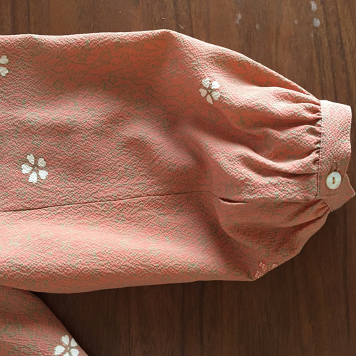 着物リメイクワンピース オレンジ桜 ワンピース アトリエ