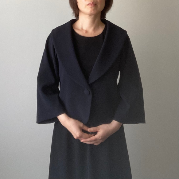 7万購入！ノンノンドールジャケットアトリエまり子好きな方にも。ウール素材 受注製作》フォーマル用ショールカラージャケット ジャケット アトリエ