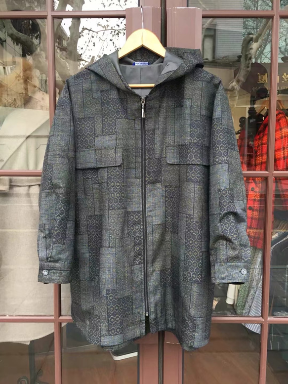 受注製作 着物リメイクコート 