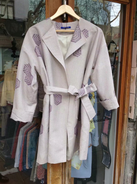 受注製作 着物リメイクコート 