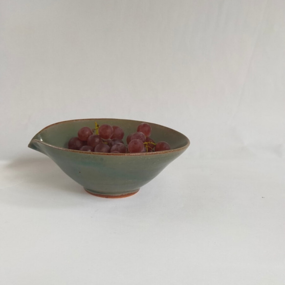 片口小鉢　赤土　×　エメラルドグリーン 6枚目の画像