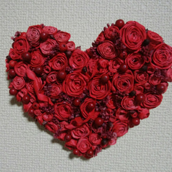 バレンタインのリース　カンナ屑ローズ/大切な誰かに贈るために 7枚目の画像