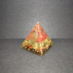 （紅）5公分奧剛 奧根 能量塔 金字塔 水晶塔 靜心 冥想 開運 自我療癒 許願 orgonite 第4張的照片