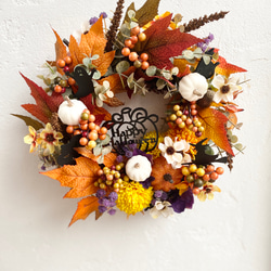 秋色あざやか♡　～Happy　Halloween　wreath～　＊30cm＊ 5枚目の画像