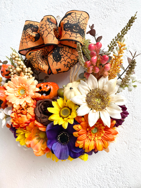 秋色満開♡ 〜happy Halloween wreathe〜 ＊28cm＊ 4枚目の画像