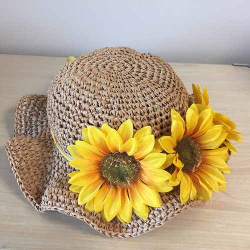 かよこ様オーダーページ　お花の麦わら帽子　ハンドメイド かよこ様オーダーページ お花の麦わら帽子 ハンドメイド