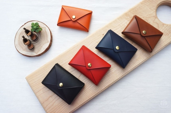 アラ]革封筒形カードケース＆小銭入れ 名刺入れ・カードケース アラ