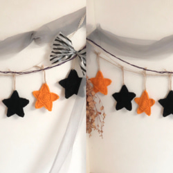 星✩アクリルたわし✩大  (黒とオレンジの2個セット)★  ハロウィンcolor   creema限定✩ 6枚目の画像