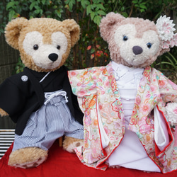 ダッフィー＆シェリーメイのウェディング衣装 羽織袴と色打掛 白