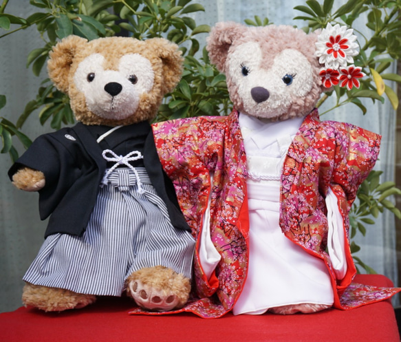 ダッフィー&シェリーメイのウェディング衣装 羽織袴と色打掛 羽織袴と