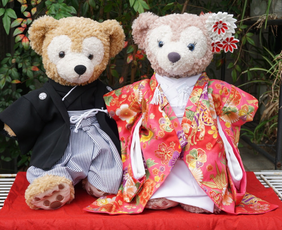 最終値下げ【本体＆衣装セット】ダッフィー&シェリーメイ　結婚式　前撮り　和服 最終値下げ【本体＆衣装セット】ダッフィー&シェリーメイ 結婚式 前