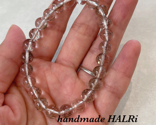 天然石ブレスレット110◇シルバールチルクォーツ ブレスレット HALRi