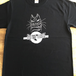 【2枚以上購入で30%OFF】 コットンオリジナルTシャツ　cat gang(ねこギャング) 3枚目の画像